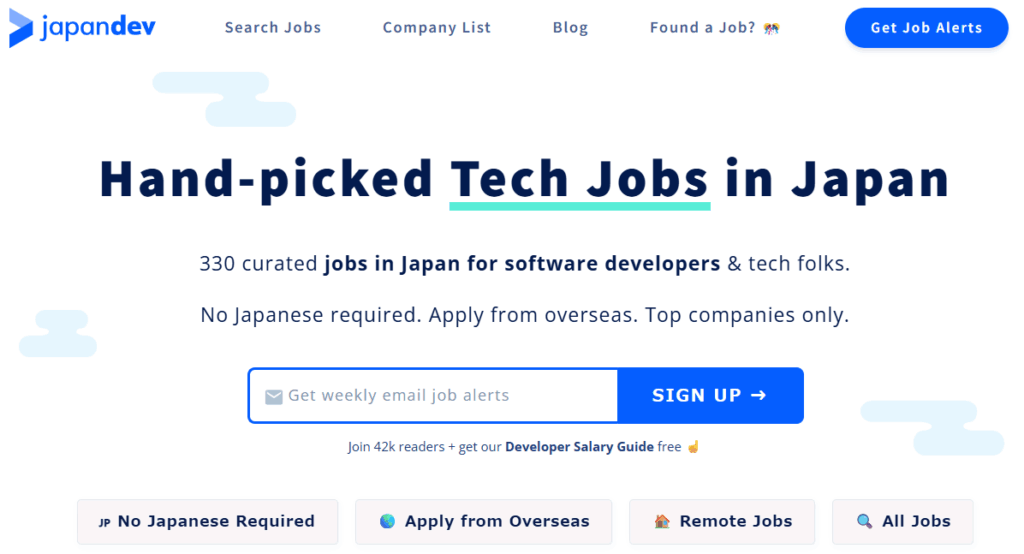 Japan job website for english speakers - Japan Dev 