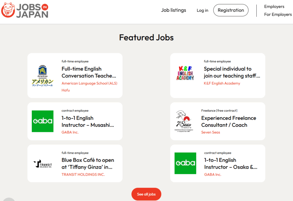 Japan job website for english speakers - Jobs in Japan 2